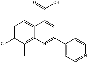 7-CHLORO-8-METHYL-2-PYRIDIN-4-YLQUINOLINE-4-CARBOXYLIC ACID Structure
