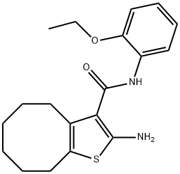 2-AMINO-N-(2-ETHOXYPHENYL)-4,5,6,7,8,9-HEXAHYDROCYCLOOCTA[B]THIOPHENE-3-CARBOXAMIDE Structure