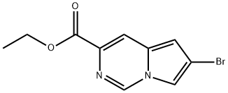 6-溴H-吡咯并[1,2-F]嘧啶-3-甲酸乙酯,588720-12-1,结构式