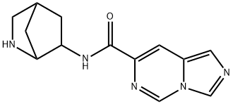 Imidazo[1,5-c]pyrimidine-7-carboxamide, N-2-azabicyclo[2.2.1]hept-6-yl- (9CI) 化学構造式