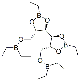 2-O,3-O:4-O,5-O-Bis(ethylboranediyl)-1-O,6-O-bis(diethylboryl)galactitol Struktur