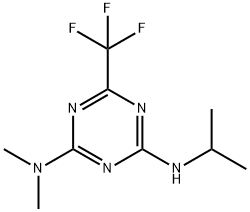 6-(トリフルオロメチル)-N'-イソプロピル-N,N-ジメチル-1,3,5-トリアジン-2,4-ジアミン 化学構造式