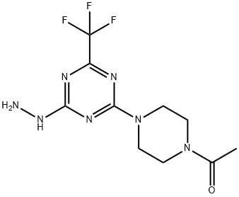 [4-(4-Acetylpiperazin-1-yl)-6-(trifluoromethyl)-1,3,5-triazin-2-yl]hydrazine,58892-46-9,结构式