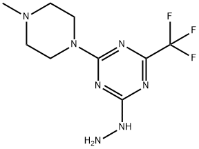 [6-(Trifluoromethyl)-4-(4-methylpiperazin-1-yl)-1,3,5-triazin-2-yl]hydrazine,58892-47-0,结构式