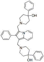 1,1'-[(2-Phenyl-1,3-indolizinediyl)bis(methylene)]bis(4-phenyl-4-piperidinol) Struktur