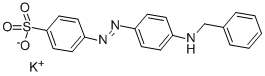 4'-(ベンジルアミノ)アゾベンゼン-4-スルホン酸カリウム 化学構造式