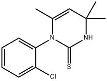 2 (1H)-Pyrimidinethione, 1-(2-chlorophenyl)-3,4-dihydro-4,4, 6-trimeth yl-,58913-87-4,结构式