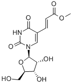 (E)-5-(2-CARBOMETHOXYVINYL)URIDINE 化学構造式