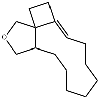 4,5,7,8,9,10,11,12,13,13a-decahydro-1H,3H-cyclobuta[1,11]cycloundeca[1,2-c]furan,58946-24-0,结构式