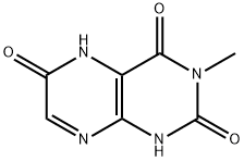 2,4,6(3H)-Pteridinetrione,  1,5-dihydro-3-methyl- 化学構造式