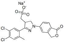 sodium 3-(4,5-dichloro-o-tolyl)-1-(1,3-dihydro-1-oxo-5-isobenzofuranyl)-4,5-dihydro-1H-pyrazole-4-methanesulphonate  Struktur