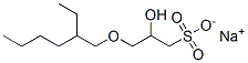 3-[(2-Ethylhexyl)oxy]-2-hydroxy-1-propanesulfonic acid sodium salt Struktur