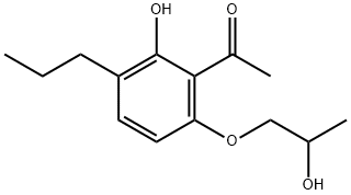 1-[2-HYDROXY-6-(2-HYDROXYPROPOXY)-3-PROPYLPHENYL]ETHAN-1-ONE Struktur