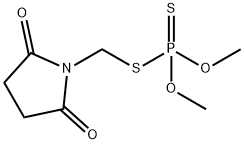 ジチオりん酸O,O-ジメチルS-[(2,5-ジオキソ-1-ピロリジニル)メチル] 化学構造式