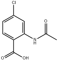 2-(ACETYLAMINO)-4-CHLOROBENZOIC ACID 化学構造式