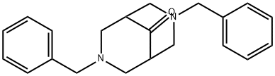 3,7-ジベンジル-3,7-ジアザビシクロ[3.3.1]ノナン-9-オン 化学構造式