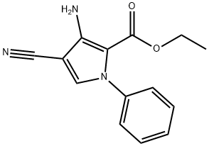 3-AMINO-4-CYANO-1-PHENYL-1H-PYRROLE-2-CARBOXYLIC ACID ETHYL ESTER 结构式