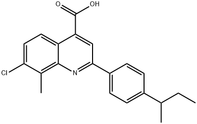 2-(4-SEC-ブチルフェニル)-7-クロロ-8-メチルキノリン-4-カルボン酸 化学構造式