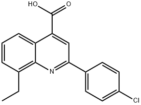 2-(4-氯苯基)-8-乙基喹啉-4-羧酸, 590350-43-9, 结构式