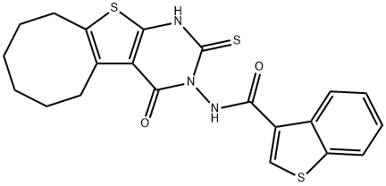 590351-49-8 Benzo[b]thiophene-3-carboxamide, N-(1,4,5,6,7,8,9,10-octahydro-4-oxo-2-thioxocycloocta[4,5]thieno[2,3-d]pyrimidin-3(2H)-yl)- (9CI)