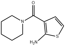 3-(ピペリジン-1-イルカルボニル)チオフェン-2-アミン 化学構造式