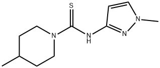 1-Piperidinecarbothioamide,4-methyl-N-(1-methyl-1H-pyrazol-3-yl)-(9CI) Struktur