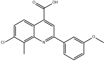 7-CHLORO-2-(3-METHOXYPHENYL)-8-METHYLQUINOLINE-4-CARBOXYLIC ACID Structure