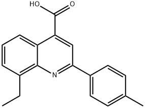 8-ethyl-2-(4-methylphenyl)quinoline-4-carboxylic acid 结构式