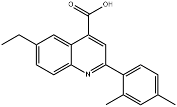 2-(2,4-ジメチルフェニル)-6-エチルキノリン-4-カルボン酸 化学構造式