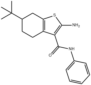 2-AMINO-6-TERT-BUTYL-N-PHENYL-4,5,6,7-TETRAHYDRO-1-BENZOTHIOPHENE-3-CARBOXAMIDE Struktur