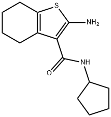 2-AMINO-N-CYCLOPENTYL-4,5,6,7-TETRAHYDRO-1-BENZOTHIOPHENE-3-CARBOXAMIDE Structure