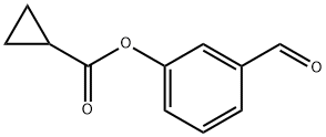3-FORMYLPHENYL CYCLOPROPANECARBOXYLATE 化学構造式