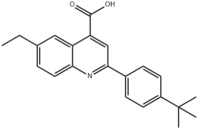 2-(4-TERT-ブチルフェニル)-6-エチルキノリン-4-カルボン酸 化学構造式