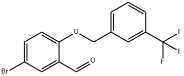 5-溴-2-{[3-(三氟甲基)苄基]氧基}苯甲醛,590360-00-2,结构式
