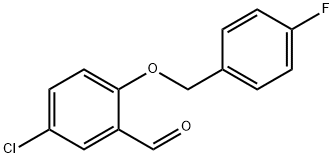 5-氯-2-(4-氟苄基)氧基-苯甲醛, 590360-22-8, 结构式