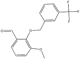 3-METHOXY-2-{[3-(TRIFLUOROMETHYL)BENZYL]OXY}BENZALDEHYDE Structure