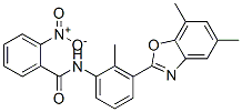 Benzamide, N-[3-(5,7-dimethyl-2-benzoxazolyl)-2-methylphenyl]-2-nitro- (9CI) 化学構造式