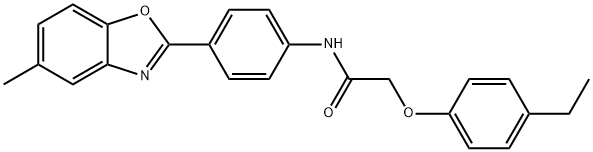 Acetamide, 2-(4-ethylphenoxy)-N-[4-(5-methyl-2-benzoxazolyl)phenyl]- (9CI) Structure