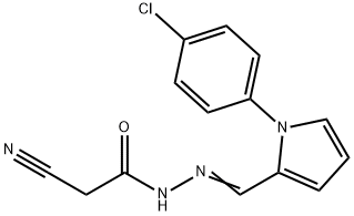 Acetic acid, cyano-, [[1-(4-chlorophenyl)-1H-pyrrol-2-yl]methylene]hydrazide (9CI) 化学構造式