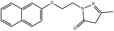 2,4-ジヒドロ-5-メチル-2-[2-(2-ナフチルオキシ)エチル]-3H-ピラゾール-3-オン 化学構造式