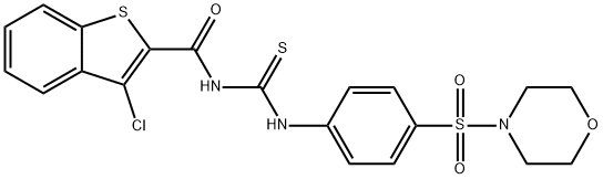 590400-08-1 Benzo[b]thiophene-2-carboxamide, 3-chloro-N-[[[4-(4-morpholinylsulfonyl)phenyl]amino]thioxomethyl]- (9CI)