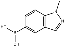 1-甲基引唑-5-硼酸 结构式