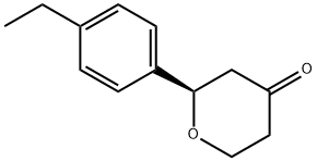 4H-Pyran-4-one,2-(4-ethylphenyl)tetrahydro-,(2R)-(9CI) 化学構造式