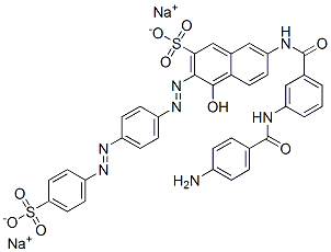 disodium 7-[[3-[(4-aminobenzoyl)amino]benzoyl]amino]-4-hydroxy-3-[[4-[(4-sulphonatophenyl)azo]phenyl]azo]naphthalene-2-sulphonate|直接红 152