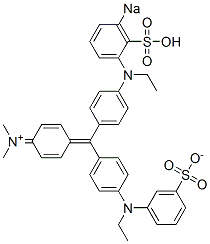 N-[4-[[4-[N-Ethyl-N-(3-sulfonatophenyl)amino]phenyl][4-[N-ethyl-N-(3-sodiosulfophenyl)amino]phenyl]methylene]-2,5-cyclohexadien-1-ylidene]-N-methylmethanaminium