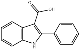 2-フェニル-1H-インドール-3-カルボン酸 化学構造式