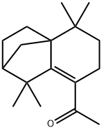 1-[(1,3,4,5,6,7-ヘキサヒドロ-1,1,5,5-テトラメチル-2H-2,4a-メタノナフタレン)-8-イル]エタノン 化学構造式