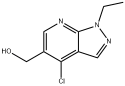(4-chloro-1-ethyl-1H-pyrazolo[3,4-b]pyridin-5-yl)Methanol 化学構造式