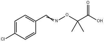 alpha-((4-chlorobenzylideneamino)oxy)isobutyric acid 化学構造式