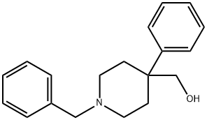 4-フェニル-1-(フェニルメチル)-4-ピペリジンメタノール 化学構造式